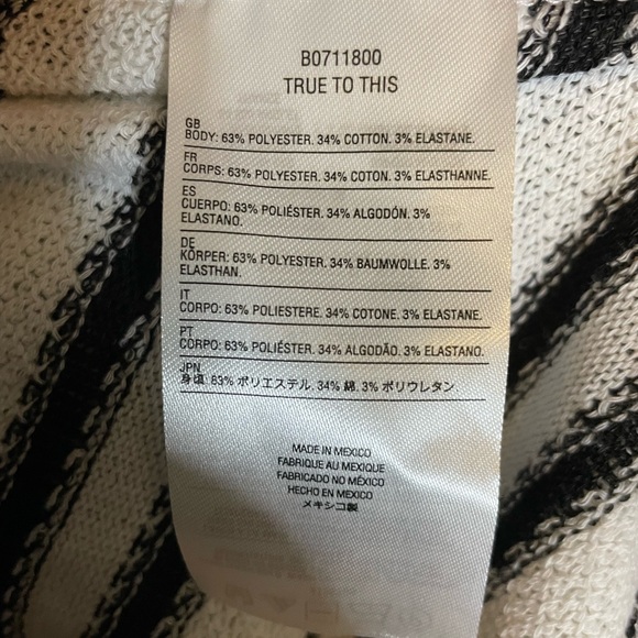 VOLCOM Black and White Striped Open Flyaway Cardigan Front Hi-Low Size XS - Picture 3 of 9